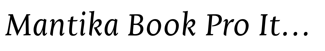 Mantika Book Pro Italic